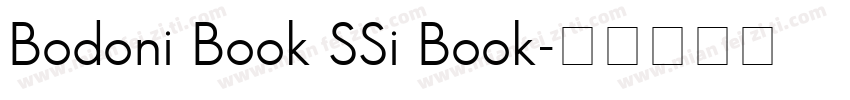 Bodoni Book SSi Book字体转换